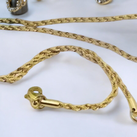 Elegant Surgical Steel Necklace in Gold Plait necklace gold 0.2 cm R4