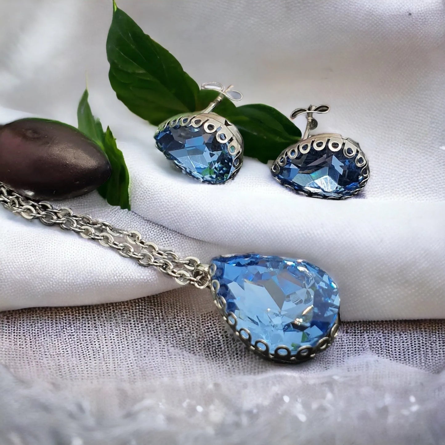 QUEEN set slza Blue v striebornom prevedení 1001677