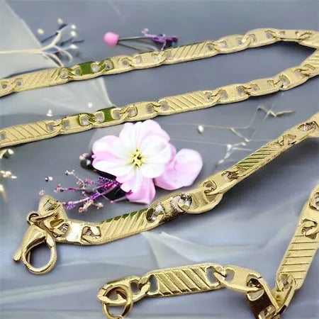 Gold surgical steel chain, length 60 cm, width 0.4 cm chain R0030