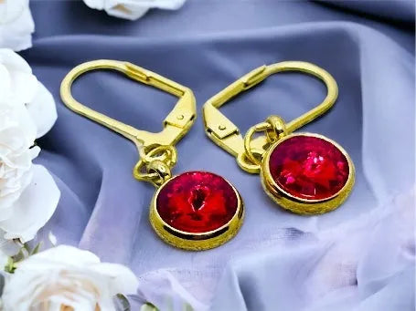 visiace náušnice Red NE00016 - HARAKKA JEWLS