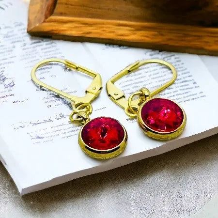 visiace náušnice Red NE00016 - HARAKKA JEWLS