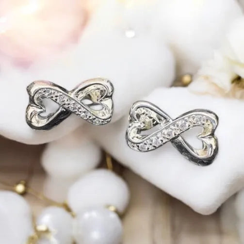 Stylish Silver Plated Earrings without Nickel earrings Infinity NA32