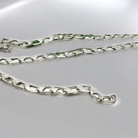 Silver surgical steel chain - length 50 cm, width 0.5 cm Snow necklace in silver 201114003