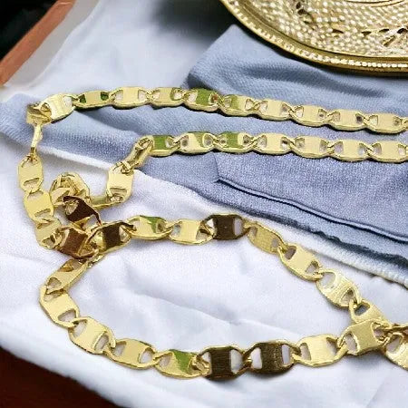 Gold surgical steel chain - 60 cm, fine chain design R0003