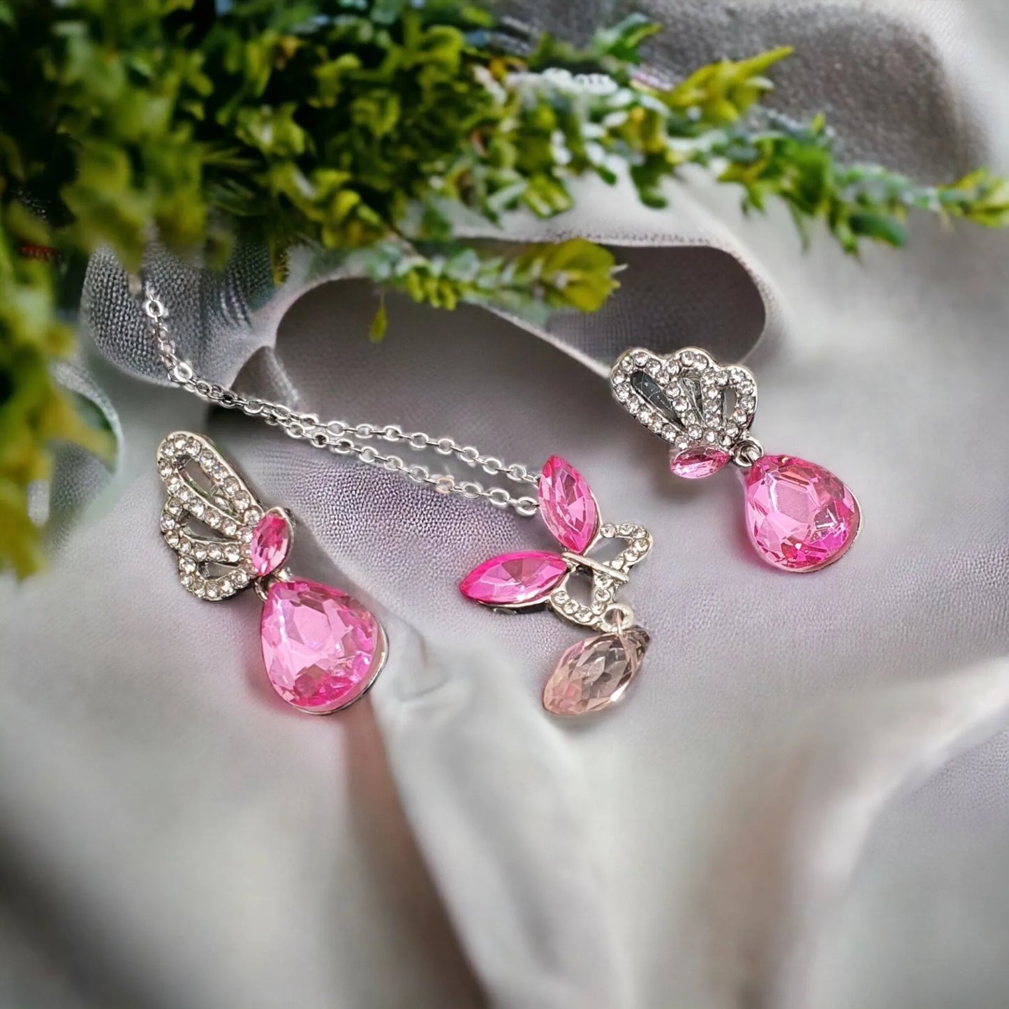 QUEEN set Pink Butterflyt 1000913