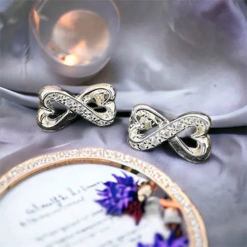 Stylish Silver Plated Earrings without Nickel earrings Infinity NA32