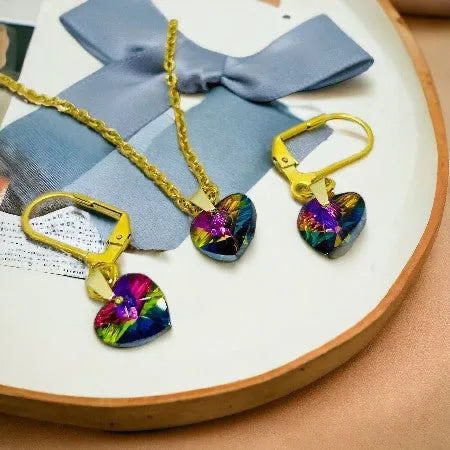 kryštálový šperk, elegantný náhrdelník, darček pre ženu, šperk pre znamenie Rak, bohyňa Lely, slovanský amulet, kolekcia Klenoty Slovanov, šperky z chirurgickej ocele