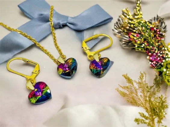 kryštálový šperk, elegantný náhrdelník, darček pre ženu, šperk pre znamenie Rak, bohyňa Lely, slovanský amulet, kolekcia Klenoty Slovanov, šperky z chirurgickej ocele