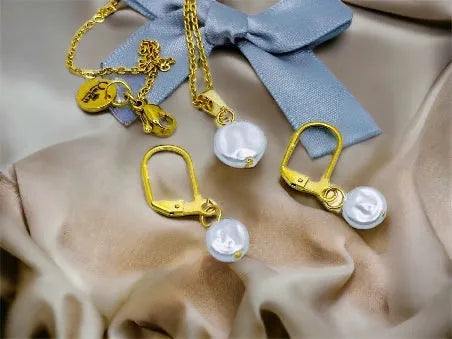 perlový šperk, perličkový náhrdelník, šperk pre znamenie rak, bohyňa lela, slovanský amulet, šperky s významom, jemný set pre ženu, ručne vyrobený šperk, kolekcia Klenoty Slovanov
