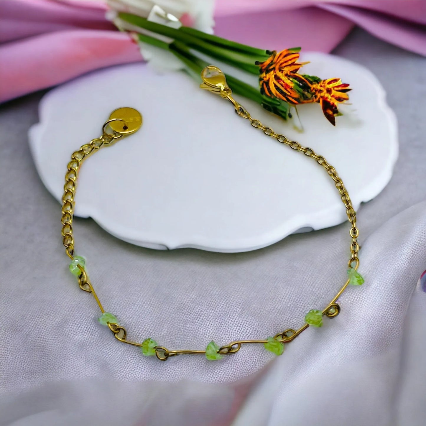 náramok z Olivínu N84 - HARAKKA JEWLS