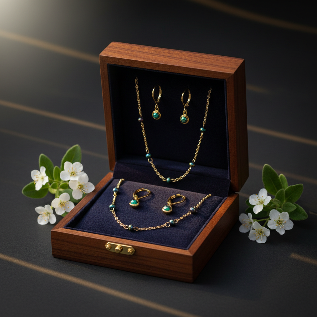 Luxusné balenie – Zelený lesk elegancie oprava