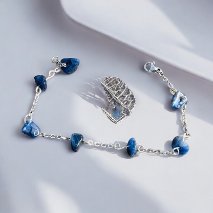 Royal Depth - Lapis Lazuli Bracelet in Stainless Steel