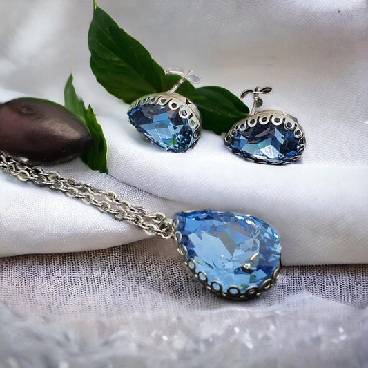 QUEEN set slza Blue v striebornom prevedení 1001677
