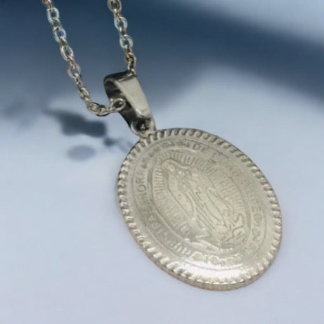 silver Virgin Mary pendant 1002027