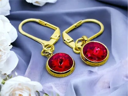 visiace náušnice Red NE00016 - HARAKKA JEWLS