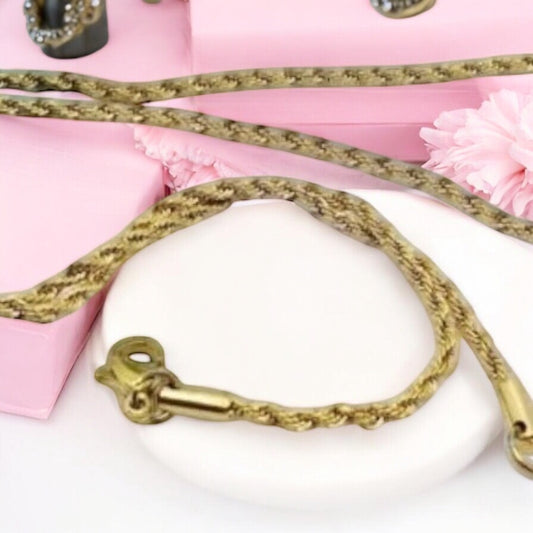 Elegant Surgical Steel Necklace in Gold Plait necklace gold 0.2 cm R4
