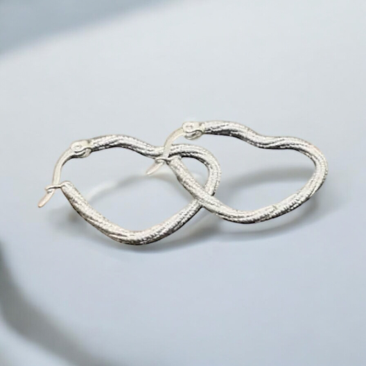 heart earrings in silver N100