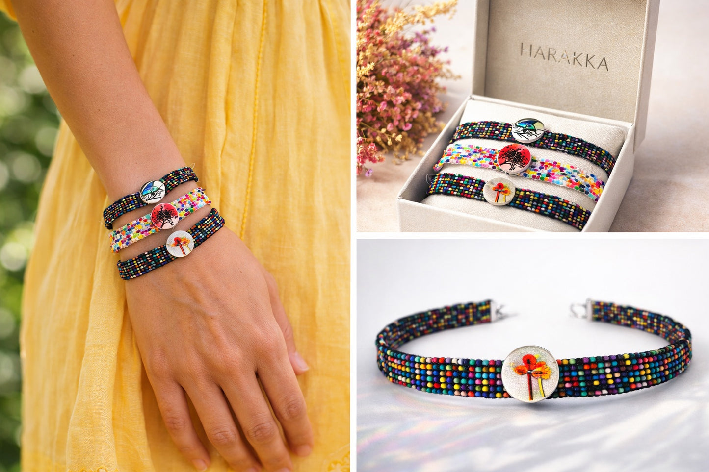 farebný korálkový náramok strom života Harakka Jewls