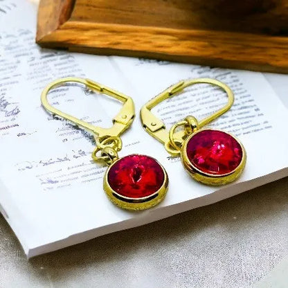 visiace náušnice Red NE00016 - HARAKKA JEWLS