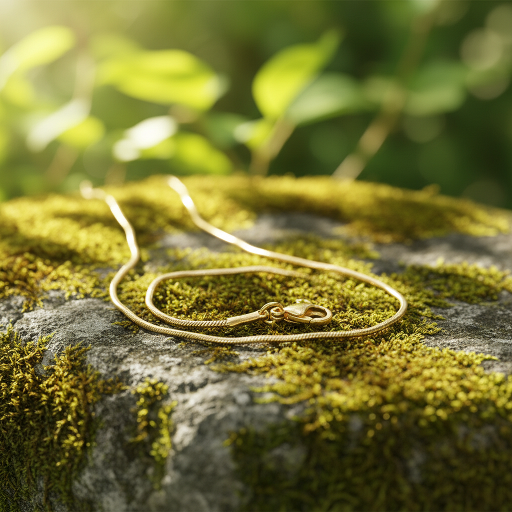 Golden thread – delicate gold chain from surgical steel | Harakka Jewls