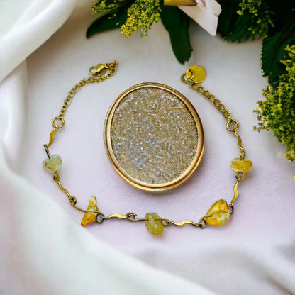 Citrine Bracelet - Golden Light | surgical steel | N201