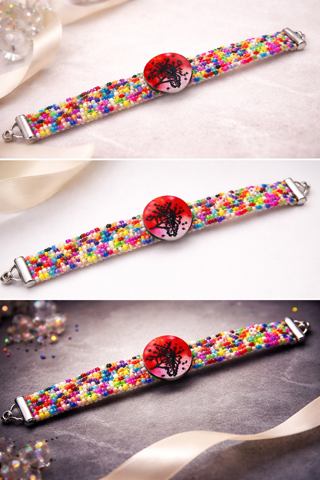 farebný korálkový náramok strom života Harakka Jewls