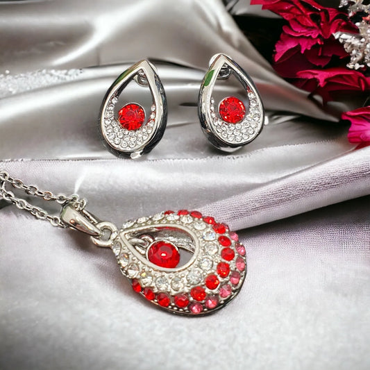 QUEEN set Silver Tear Red 1000405