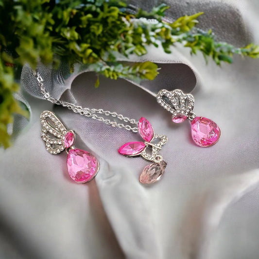 QUEEN set Pink Butterflyt 1000913