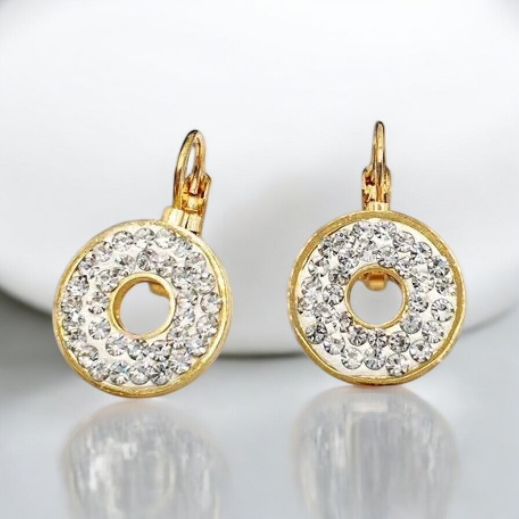 Earrings with Stones – Luxury and Elegance in Gold Earrings Big Cyrcle 1001374