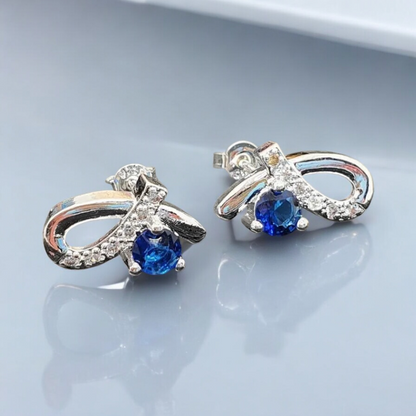 earrings Tamara with blue stone 1002139