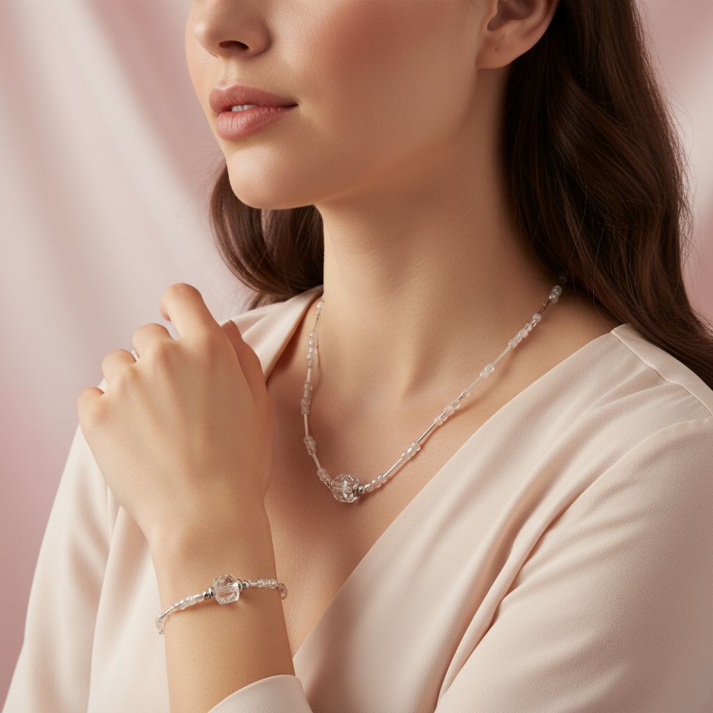 Set Koralové pohladenie HS190 náhrdelník a náramok koráliky Harakka Jewls