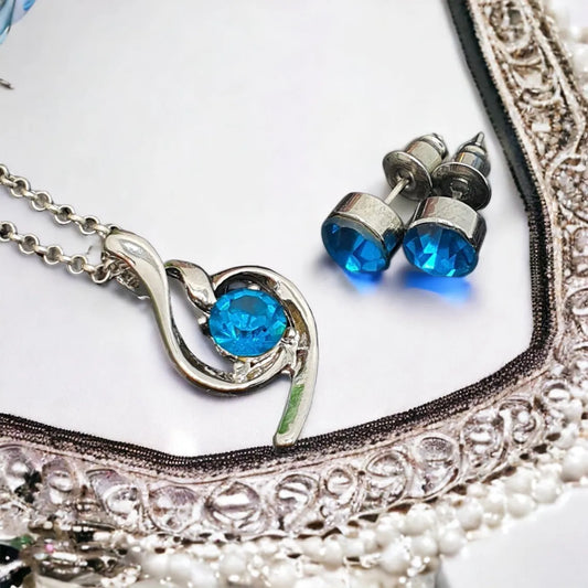 QUEEN set Sweet Blue Pattern 1000344
