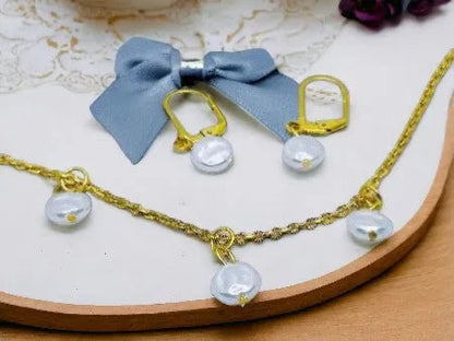 perličkový šperk, elegantný náhrdelník, darček pre ženu, šperk pre znamenie Rak, bohyňa Lely, slovanský amulet, kolekcia Klenoty Slovanov, šperky z chirurgickej ocele