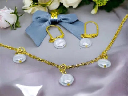 perličkový šperk, elegantný náhrdelník, darček pre ženu, šperk pre znamenie Rak, bohyňa Lely, slovanský amulet, kolekcia Klenoty Slovanov, šperky z chirurgickej ocele