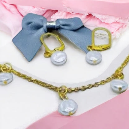 perličkový šperk, elegantný náhrdelník, darček pre ženu, šperk pre znamenie Rak, bohyňa Lely, slovanský amulet, kolekcia Klenoty Slovanov, šperky z chirurgickej ocele