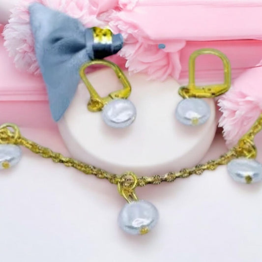 perličkový šperk, elegantný náhrdelník, darček pre ženu, šperk pre znamenie Rak, bohyňa Lely, slovanský amulet, kolekcia Klenoty Slovanov, šperky z chirurgickej ocele