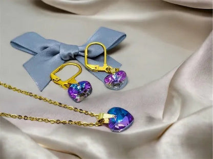 kryštálový šperk, elegantný náhrdelník, darček pre ženu, šperk pre znamenie Rak, bohyňa Lely, slovanský amulet, kolekcia Klenoty Slovanov, šperky z chirurgickej ocele