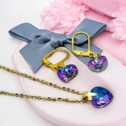 kryštálový šperk, elegantný náhrdelník, darček pre ženu, šperk pre znamenie Rak, bohyňa Lely, slovanský amulet, kolekcia Klenoty Slovanov, šperky z chirurgickej ocele