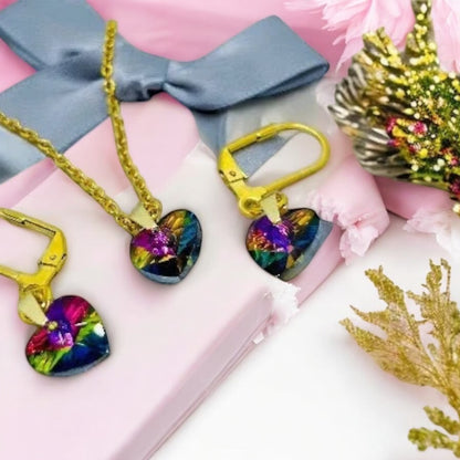 kryštálový šperk, elegantný náhrdelník, darček pre ženu, šperk pre znamenie Rak, bohyňa Lely, slovanský amulet, kolekcia Klenoty Slovanov, šperky z chirurgickej ocele