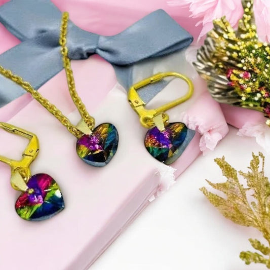 kryštálový šperk, elegantný náhrdelník, darček pre ženu, šperk pre znamenie Rak, bohyňa Lely, slovanský amulet, kolekcia Klenoty Slovanov, šperky z chirurgickej ocele