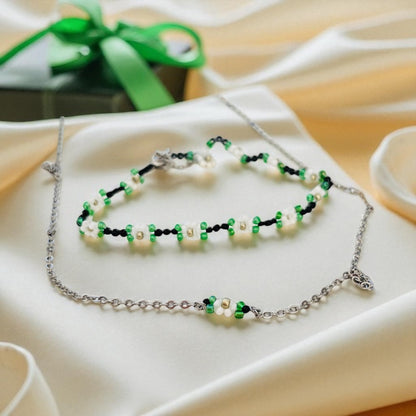 Spring Flowers – surgical steel earrings, bracelet and necklace set