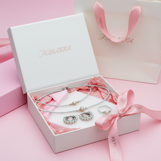 Meadow Pearl Set – necklace, bracelet, earrings and ring
 Ha22