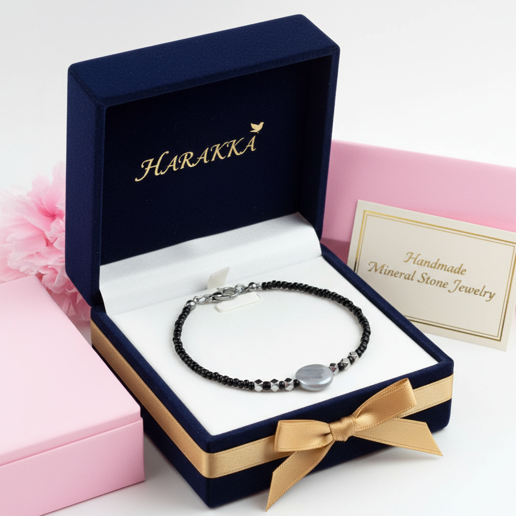 Bracelet Grey Pearl with Hematite

 Product code: S112