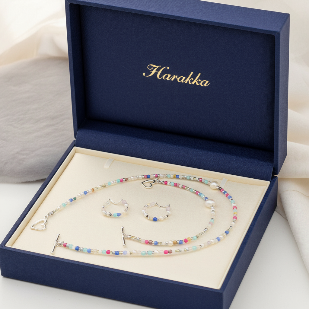 Set Živina Sila – turmalín, avanturín a riečne perly | Harakka Jewls