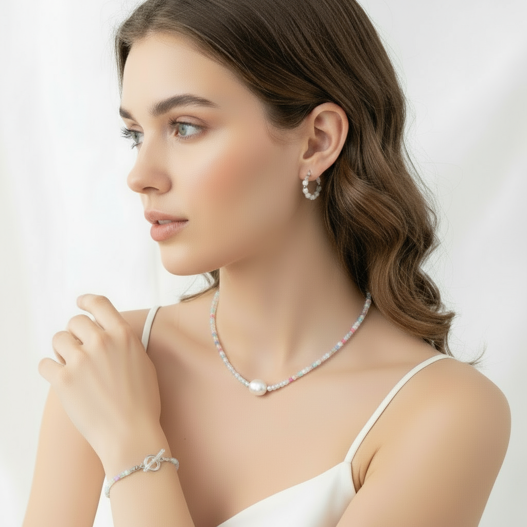 Set Živina Sila – turmalín, avanturín a riečne perly | Harakka Jewls