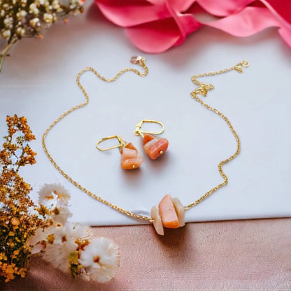 set oranžový Achát S113 - HARAKKA JEWLS