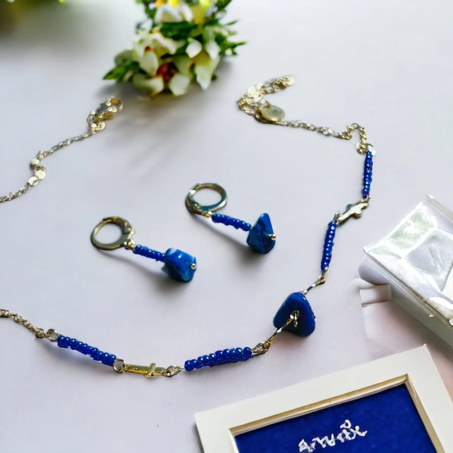 set lapis lazuli S184 - HARAKKA JEWLS