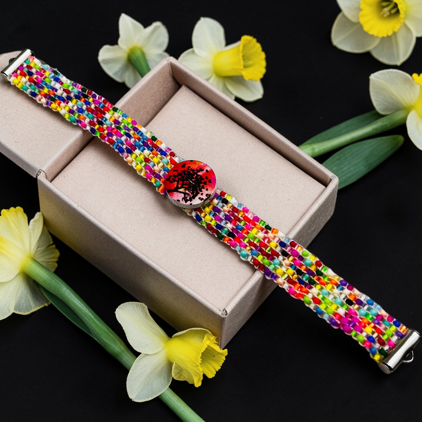 farebný korálkový náramok strom života Harakka Jewls