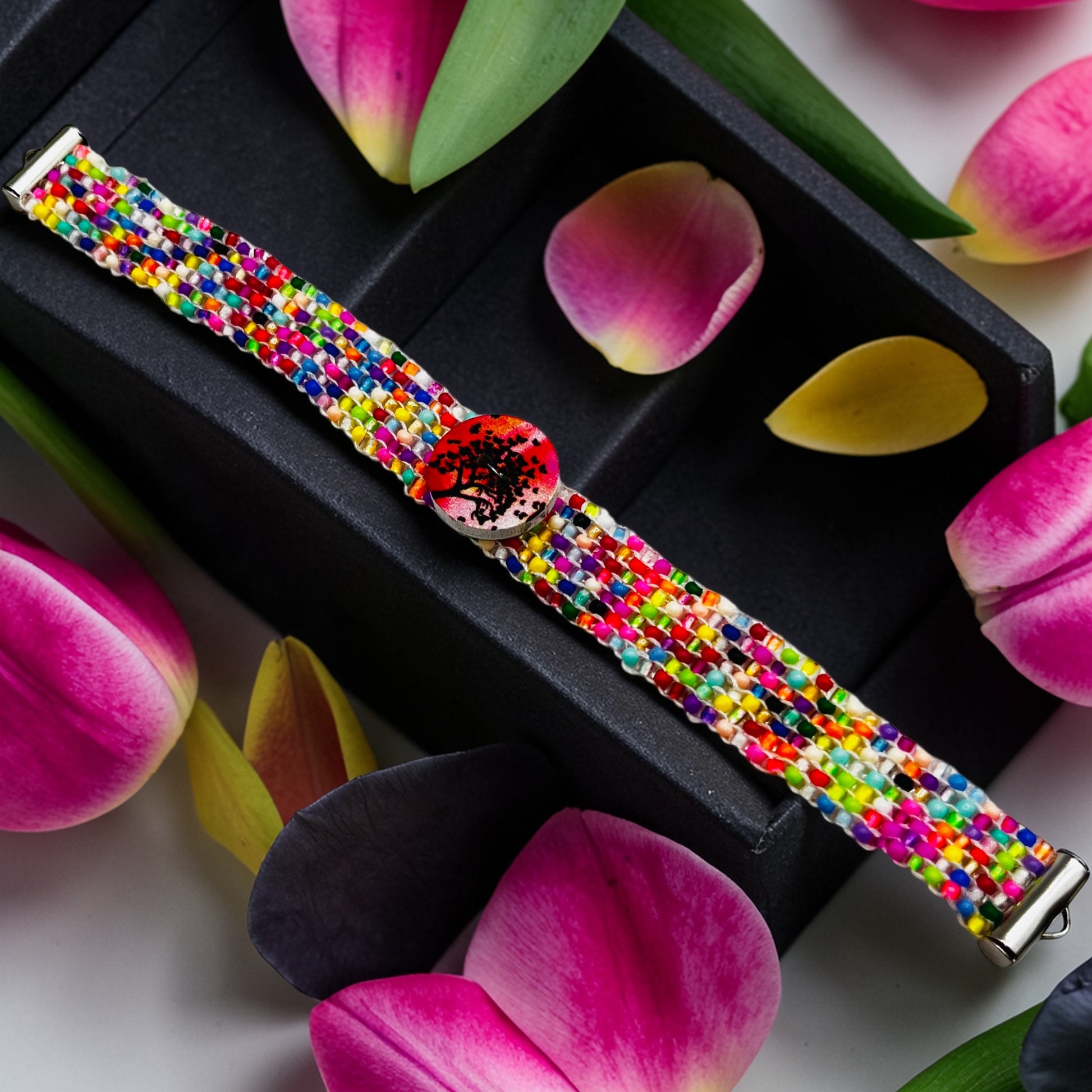 farebný korálkový náramok strom života Harakka Jewls