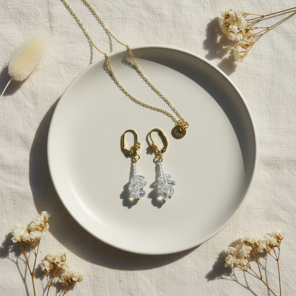 Harakka flat lay – set čirý krištáľ S185